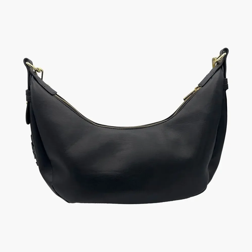 JULES KAE Zola Vegan Leather Hobo Bag (Black)